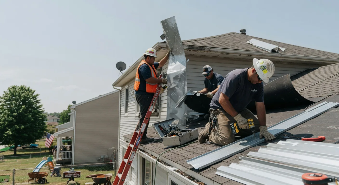 Storm Damage Metal Roof Repair in Heartwell, NE